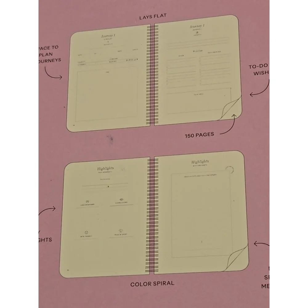 Papier My Adventures Travel Journal Vacation Log Travels, Etc. New Spiral (197)